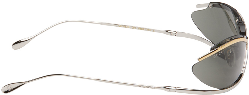 Gucci Gold & Silver Oval Sunglasses Gucci