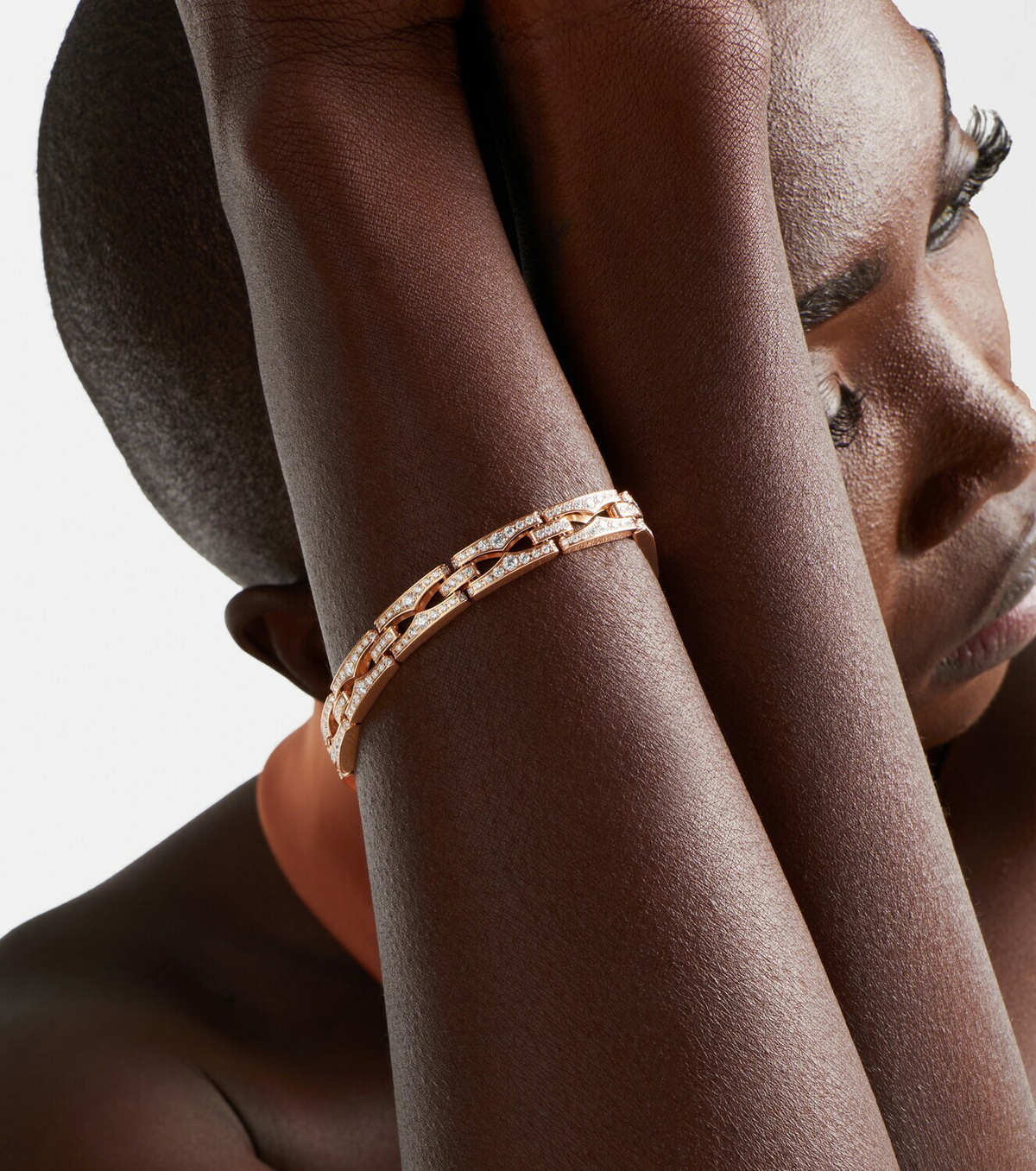 Bvlgari B.zero1 18kt rose gold bracelet with diamonds