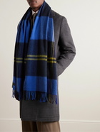 Paul Smith - Fringed Checked Wool Scarf