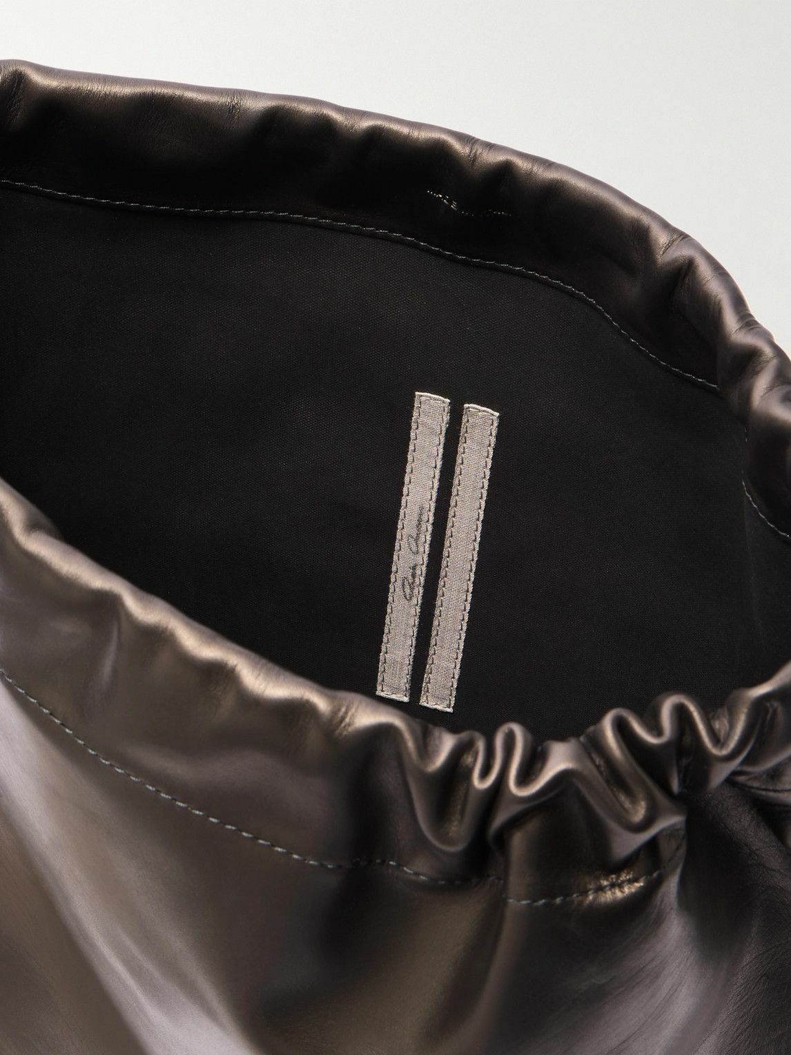 Rick Owens - Embellished Leather Drawstring Backpack