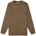 Fear of God ESSENTIALS Long Sleeve Logo T-Shirt in Wood