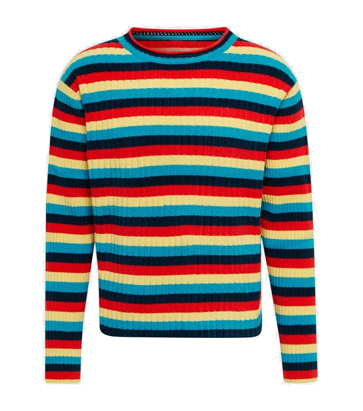 Photo: Wales Bonner - Striped wool-blend chenille sweater