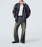 Balenciaga Reversible flannel and fleece shirt