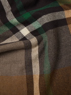 Rubinacci - Fringed Checked Brushed Cashmere Scarf