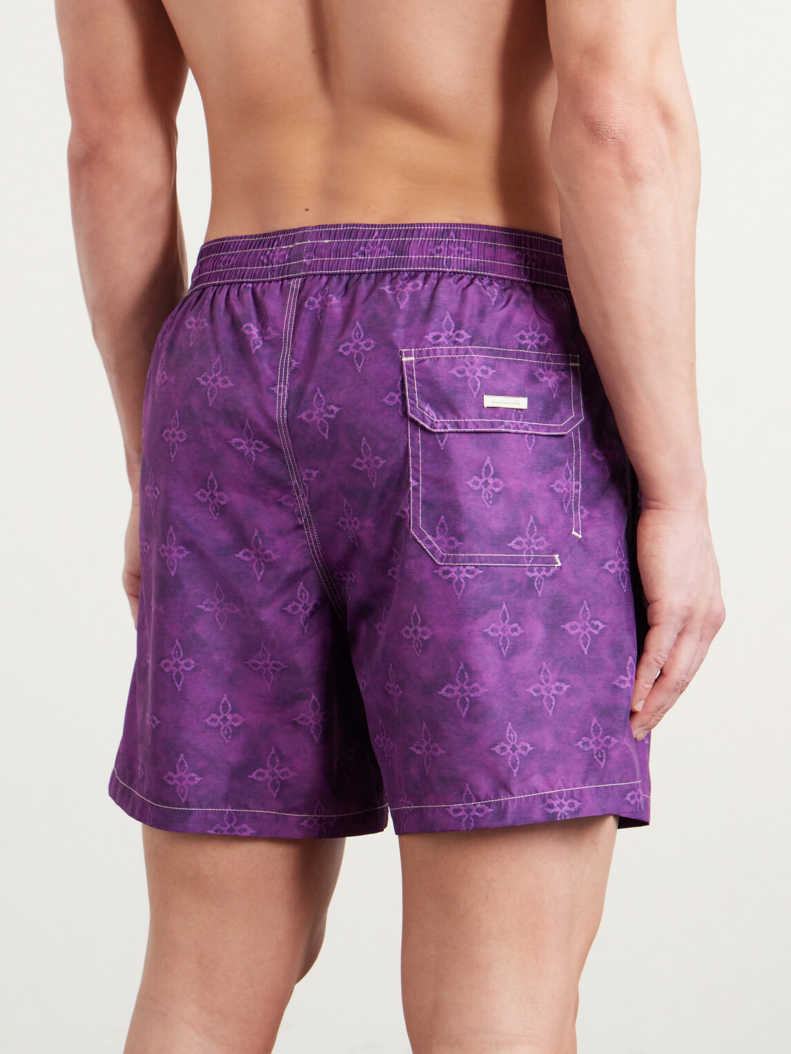 Massimo Alba - Kite Straight-Leg Mid-Length Printed Swim Shorts - Purple