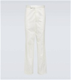 Thom Browne High-rise cotton twill chinos