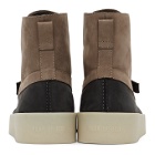 Fear of God Taupe and Black Duck Boots
