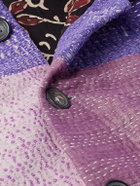 Kartik Research - Patchworked Kantha Cotton Jacket - Purple