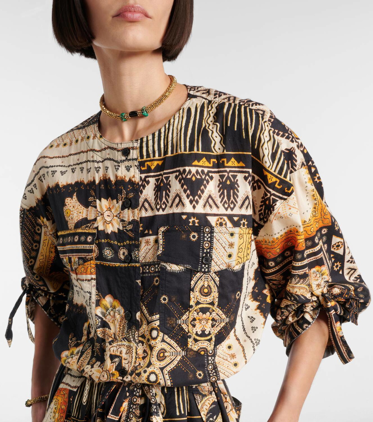 Marant Etoile Niely printed cotton romper