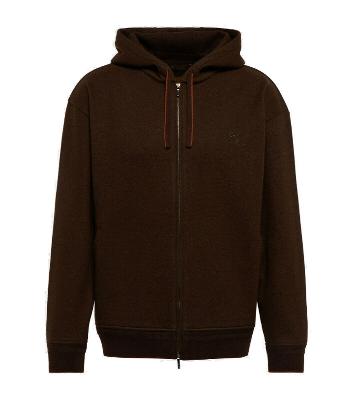 Photo: Loro Piana - Embroidered cashmere-blend hoodie