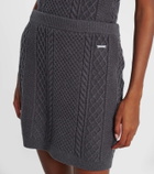 JW Anderson Cable-knit wool and cotton-blend miniskirt
