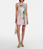 Leo Lin Ali floral-appliqué minidress
