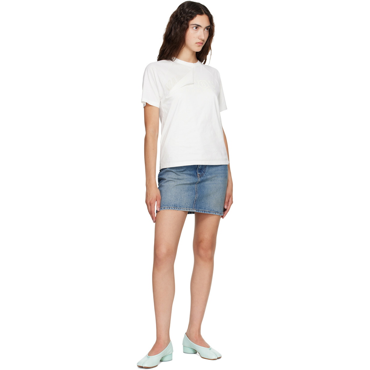 MM6 Maison Margiela Blue Denim Miniskirt