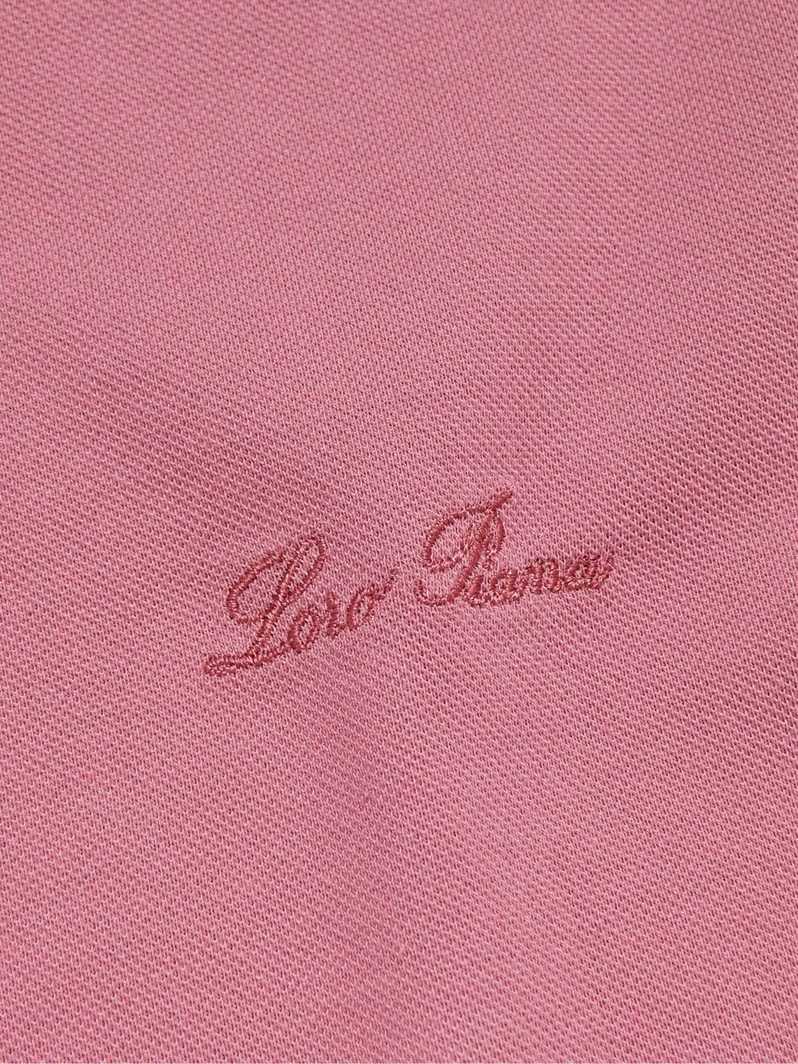 Loro Piana - Logo-Embroidered Cotton-Piqué Polo Shirt - Pink Loro Piana