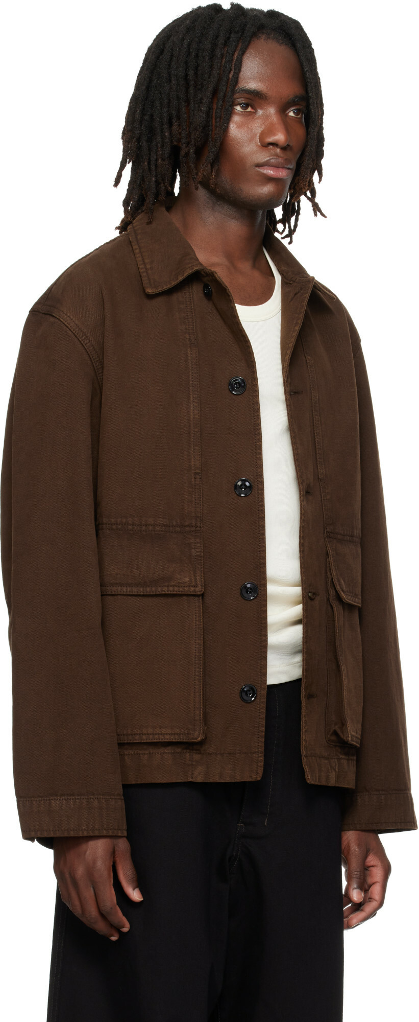 LEMAIRE Brown Boxy Denim Jacket
