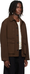 LEMAIRE Brown Boxy Denim Jacket