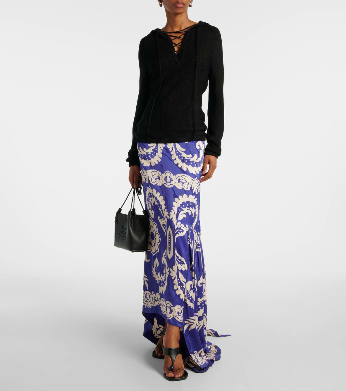 Etro 90 leather wedge sandals