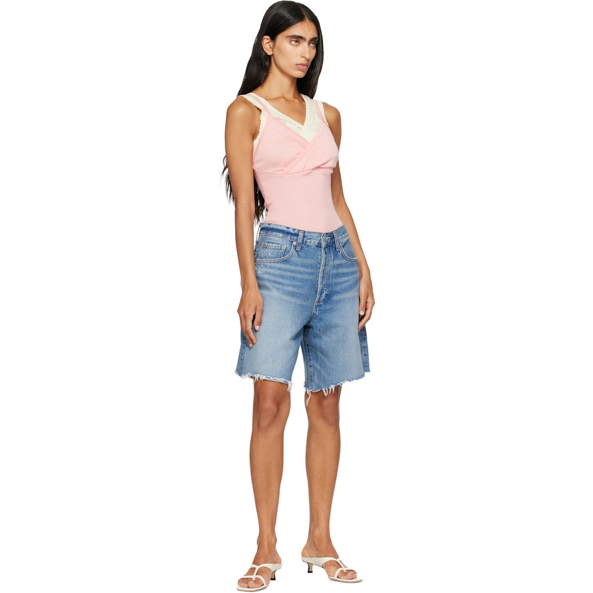 AGOLDE Blue Indra Denim Shorts