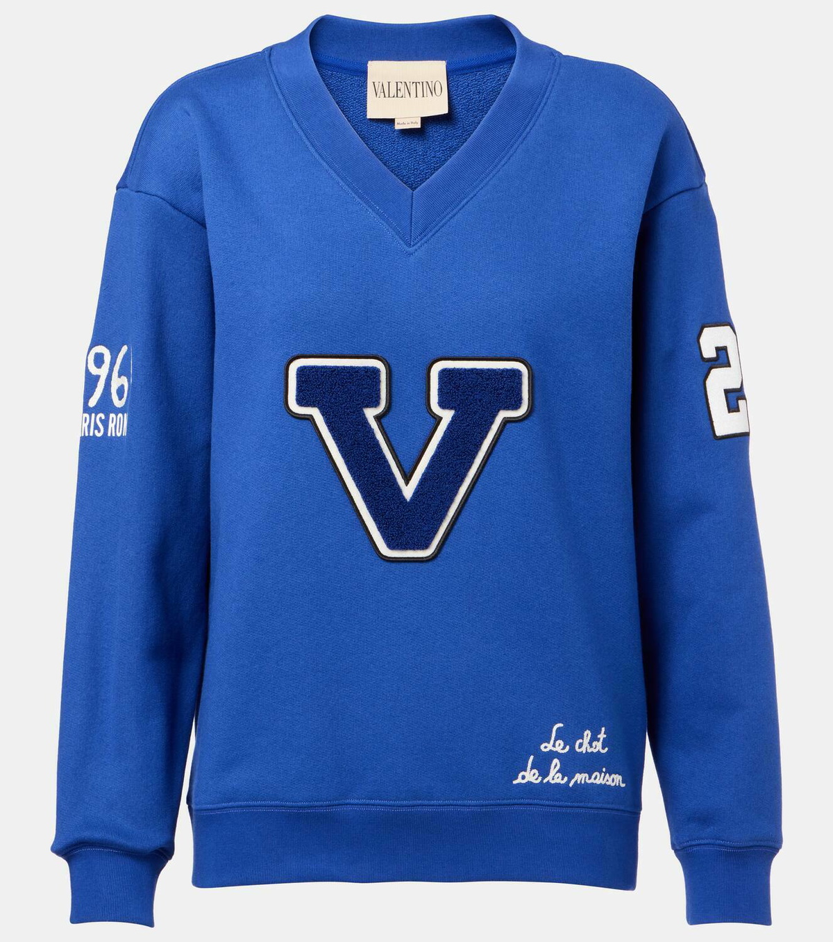 Valentino Embroidered cotton jersey sweatshirt