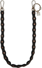 Guidi Black Leather Keychain