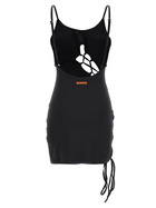 HERON PRESTON Lace-up Mini Dress