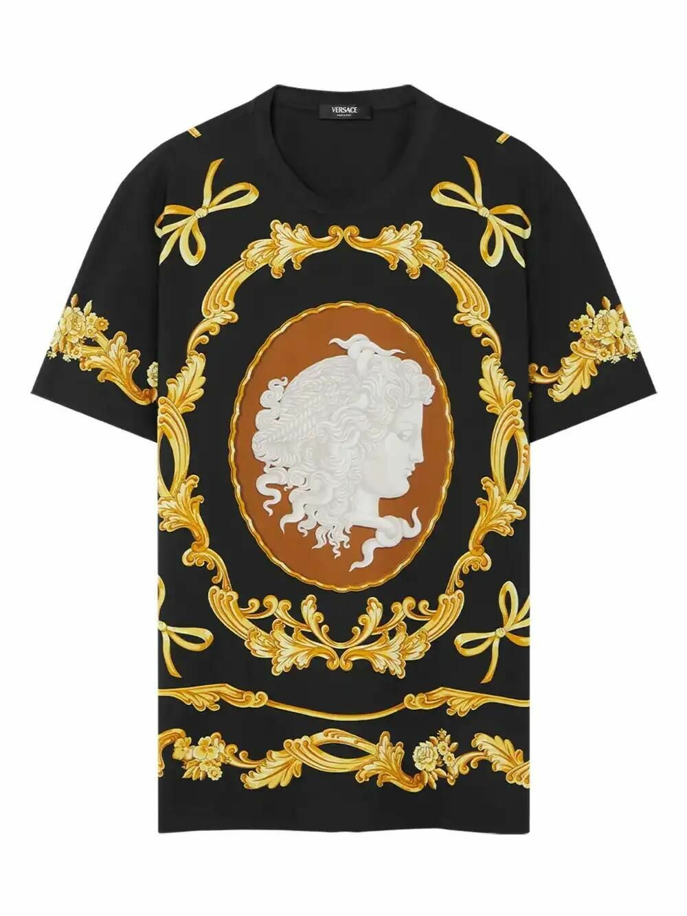 Versace Barocco Silhouette Logo-Print T-Shirt Versace