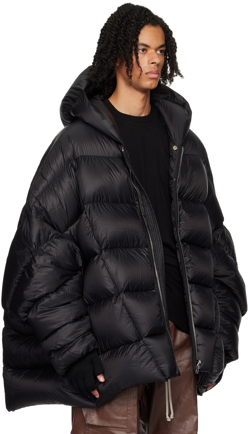 Rick Owens Black Porterville Jumbo Hooded Peter Down Jacket Rick Owens