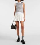 Thom Browne 4-Bar checked silk and cotton top