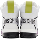 Moschino White Streetball High Sneakers