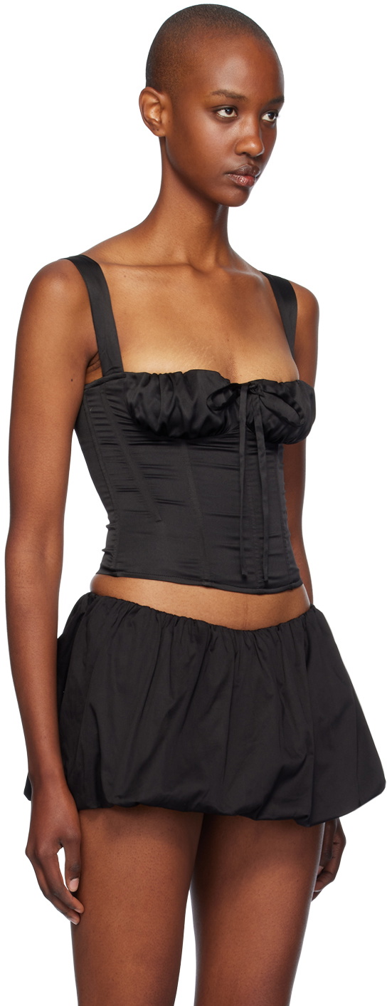 Miaou Black Agnes Corset Top