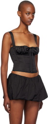Miaou Black Agnes Corset Top