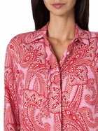 MC2 Saint Barth Woman Linen Shirt Alodie With Paisley Print And Pockets