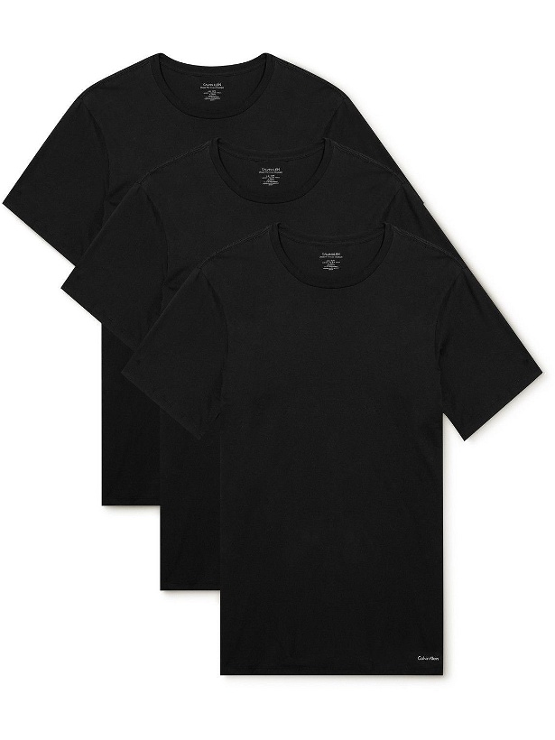 Photo: Calvin Klein Underwear - Three-Pack Cotton-Jersey T-Shirts - Black