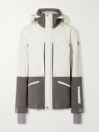 Brunello Cucinelli - Hooded Two-Tone Stretch Jersey-Trimmed Shell Ski Jacket - Gray