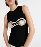Magda Butrym Embroidered cotton tank top
