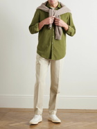 Massimo Alba - Genova Brushed Cotton-Corduroy Shirt - Green