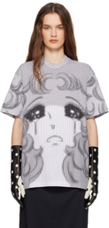 Pushbutton Black & White Pixel Crying Girl T-shirt