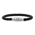 Salvatore Ferragamo Black Small Braided Bracelet