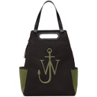 JW Anderson Black and Green Anchor Backpack