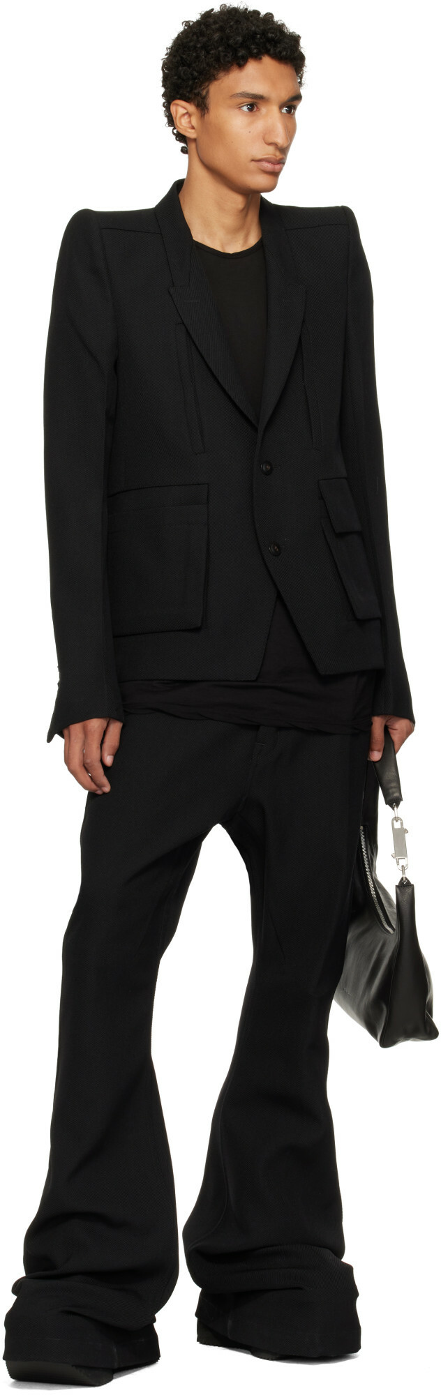 Rick Owens Black Tower Custom Larry Jacket