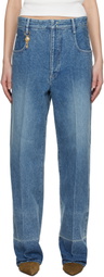 Carven Blue Selvedge Denim Jeans