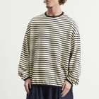 Anglan Men's Striped Long Sleeve in Navy