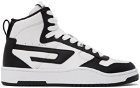 Diesel White & Black S-Ukiyo V2 Mid Sneakers