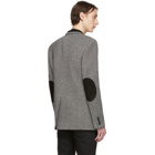 Saint Laurent Black and Off-White Tweed Allure Blazer