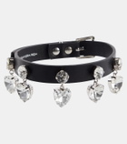 Alessandra Rich Embellished leather choker