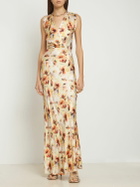 BEC + BRIDGE Sunset Floral Viscose Satin Maxi Dress
