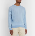 John Smedley - Slim-Fit Sea Island Cotton and Cashmere-Blend Sweater - Blue