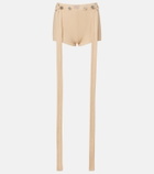 Jean Paul Gaultier Ribbed-knit cotton shorts