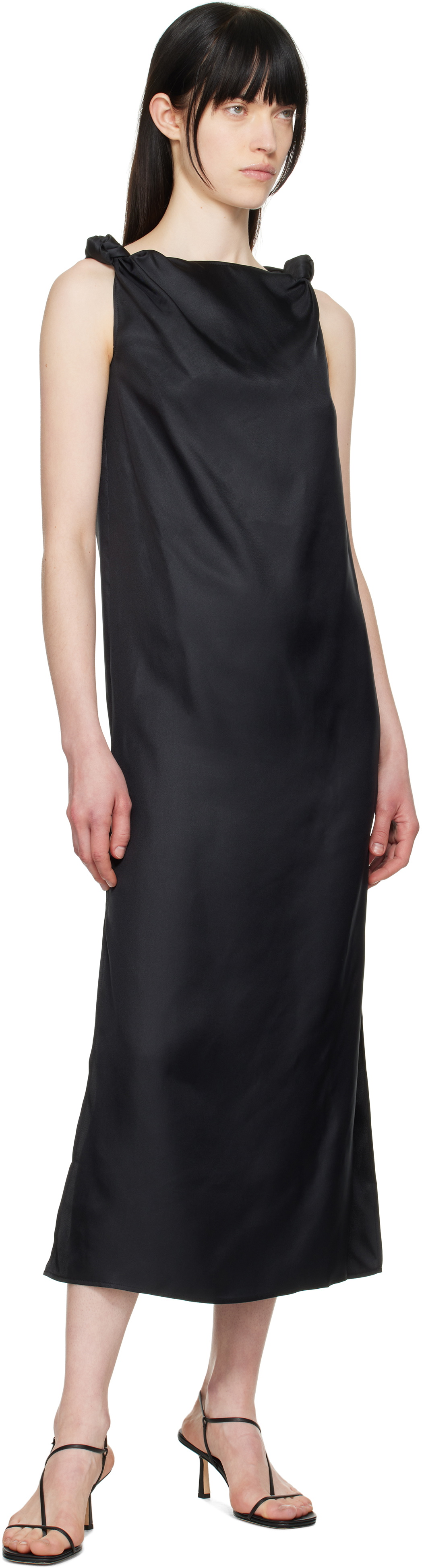 Loulou Studio Black Moun Midi Dress