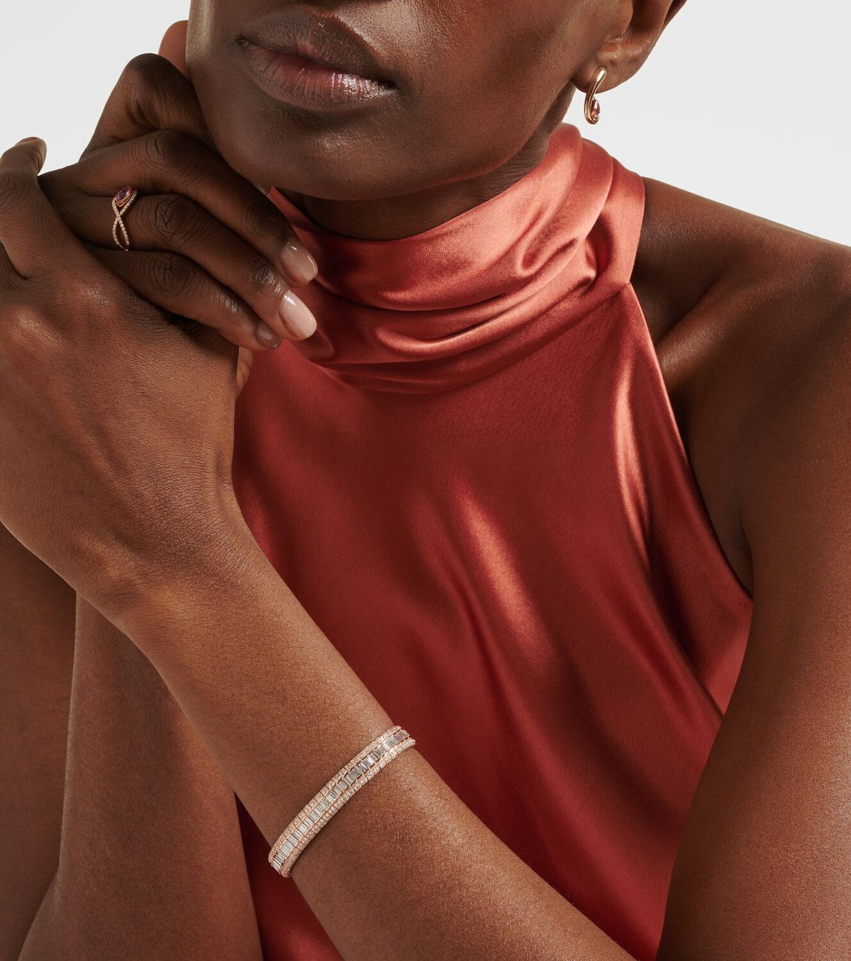 Shay Jewelry Scales 18kt rose gold bracelet with diamonds